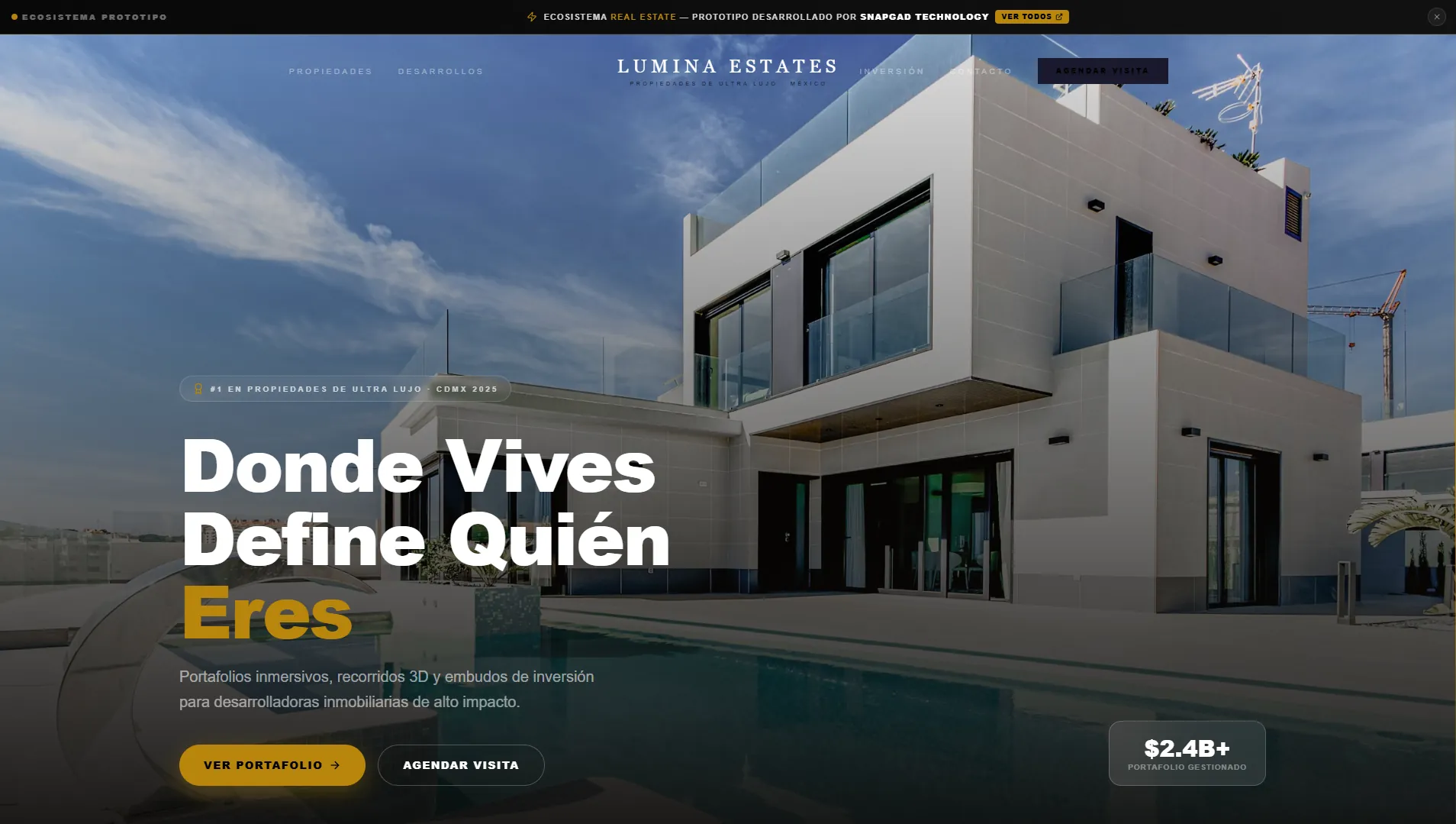 Previsualización de Snap Real Estate: Lujo Vertical